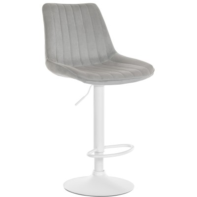 Tabouret de bar Toni velours blanc