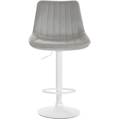 Tabouret de bar Toni velours blanc