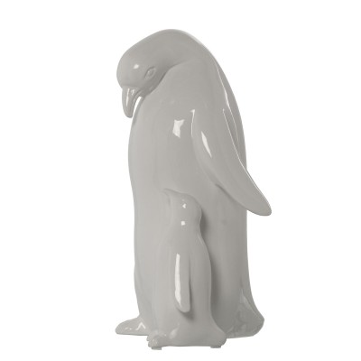 Figurine Décorative Alexandra House Living Blanc Céramique Pingouin 18 x 18 x 31 cm