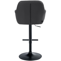 Tabouret de bar Natoma simili cuir noir noir