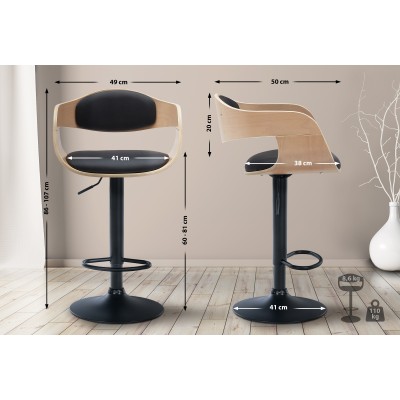 Tabouret de bar Kingston B simili cuir