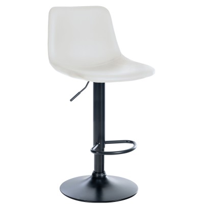 Tabouret de bar Divo simili cuir noir