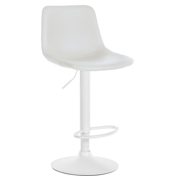 Tabouret de bar Divo simili cuir blanc