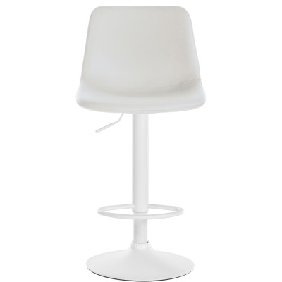 Tabouret de bar Divo simili cuir blanc