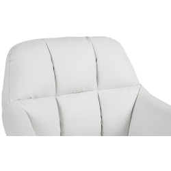 Tabouret de bar Natoma, blanc, simili cuir