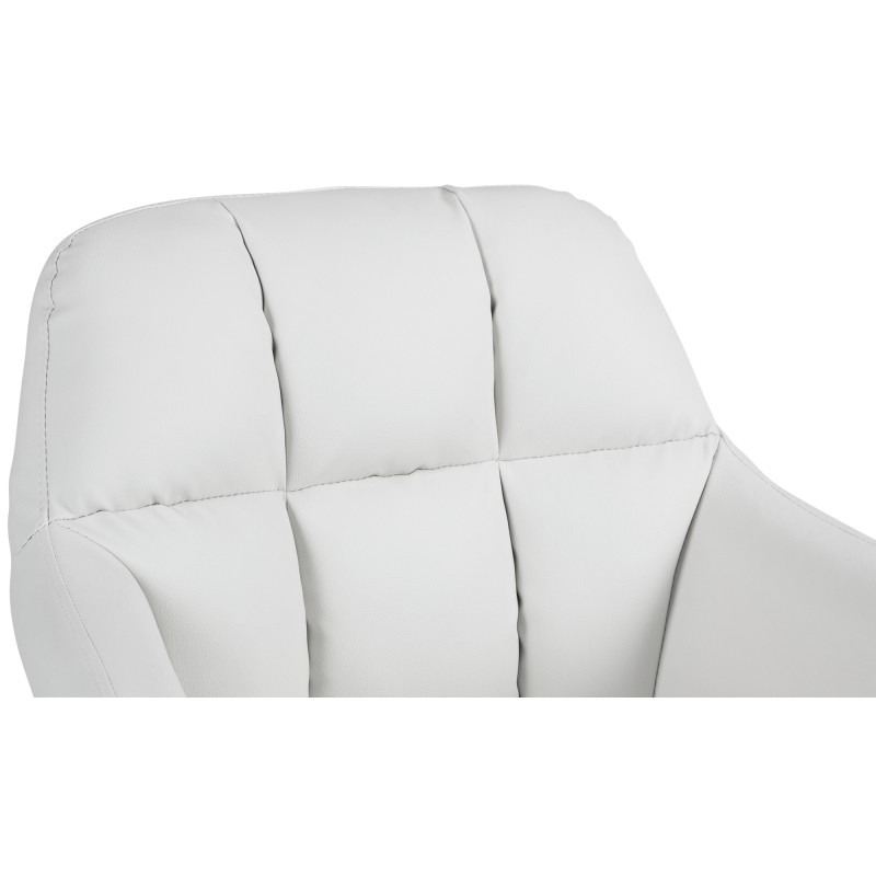 Tabouret de bar Natoma, blanc, simili cuir
