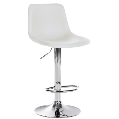 Tabouret de bar Divo simili cuir chromé