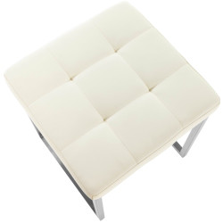 Lot de 2 tabourets Barci crème