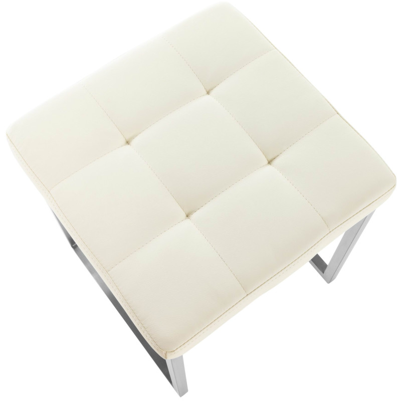 Lot de 2 tabourets Barci crème