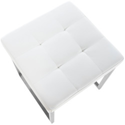 Lot de 2 tabourets Barci blancs