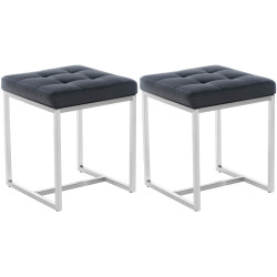 Lot de 2 tabourets Barci noirs
