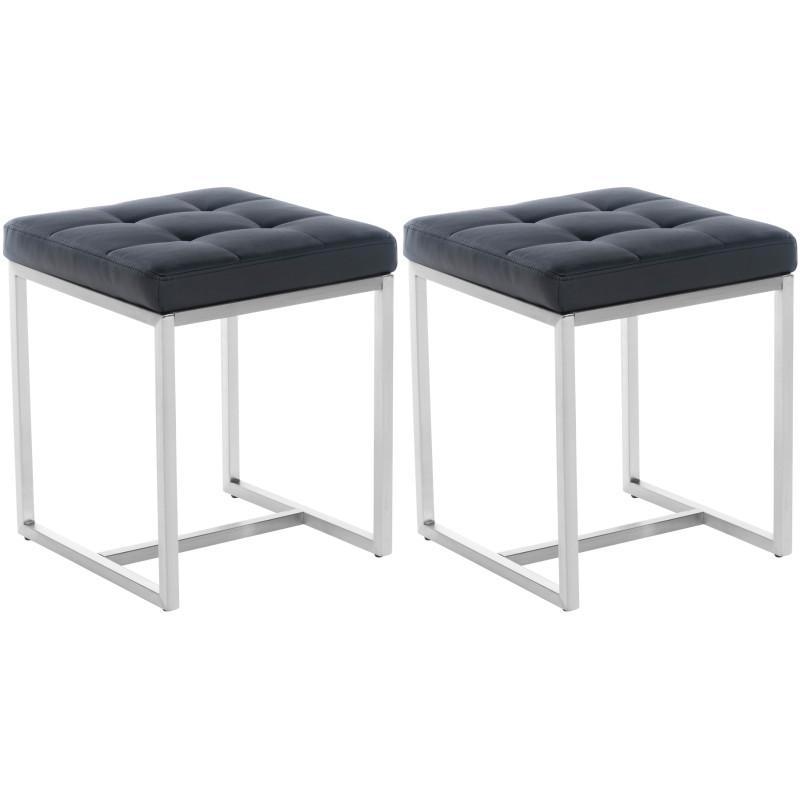 Lot de 2 tabourets Barci noirs