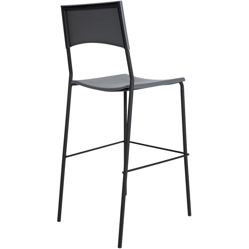 Tabouret de bar Genoa noir gris