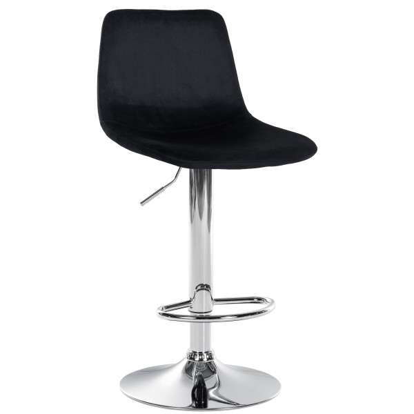 Tabouret de bar Divo velours chrome