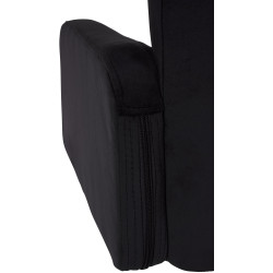 Tabouret de bar Los Angeles velours blanc noir