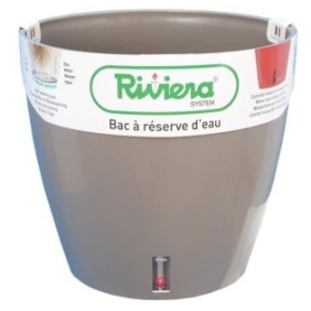 RIVIERA Pot rond Eva New en plastique - ÿ 46 cm - 49 L - Taupe