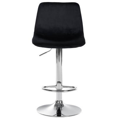 Tabouret de bar Divo velours chrome