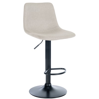 Tabouret de bar Divo tissu noir