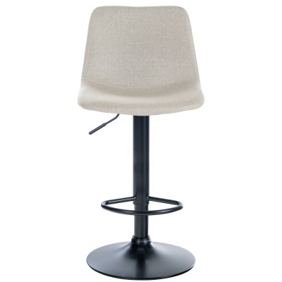 Tabouret de bar Divo tissu noir