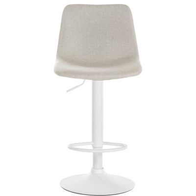 Tabouret de bar Divo tissu blanc