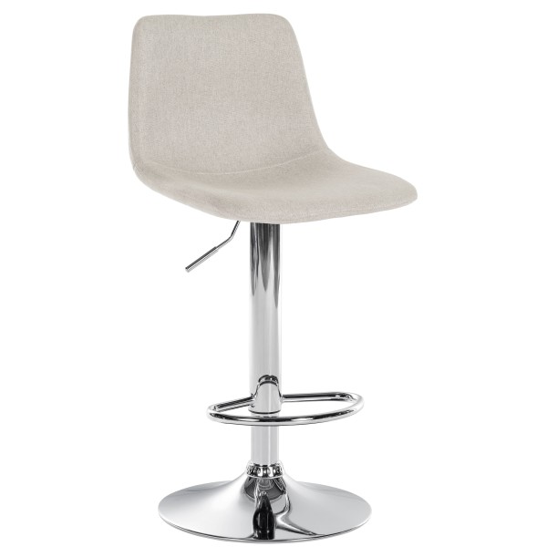 Tabouret de bar Divo tissu chromé