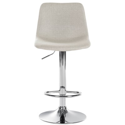 Tabouret de bar Divo tissu chromé