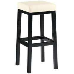 Tabouret de bar Taylor B85 simili cuir crème