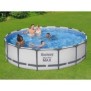 Kit Piscine hors sol tubulaire BESTWAY Steel Pro Max™- 457 x 107 cm - Ronde (Avec pompe de filtration, échelle + bвche)