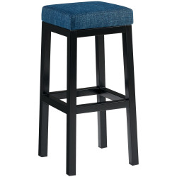 Tabouret de bar Taylor B85 en tissu bleu
