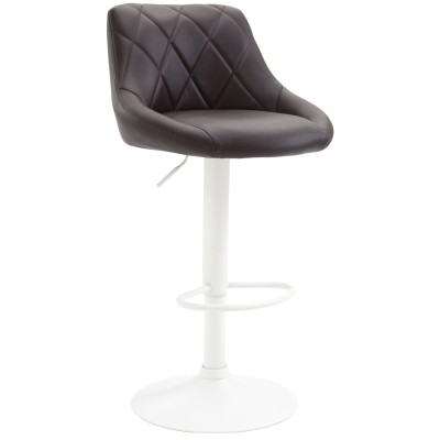 Tabouret de bar Lazio simili cuir blanc