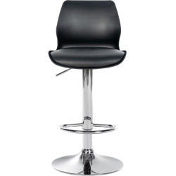Tabouret de bar Gilbert, plastique noir
