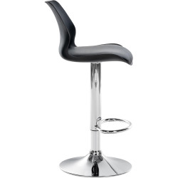 Tabouret de bar Gilbert, plastique noir