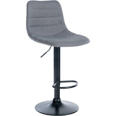 Tabouret de bar Lex tissu noir