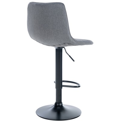 Tabouret de bar Lex tissu noir