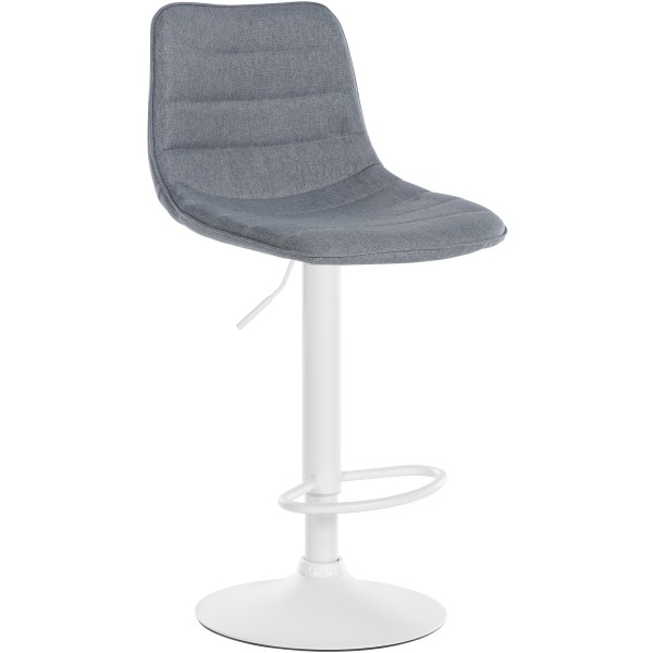 Tabouret de bar Lex tissu blanc