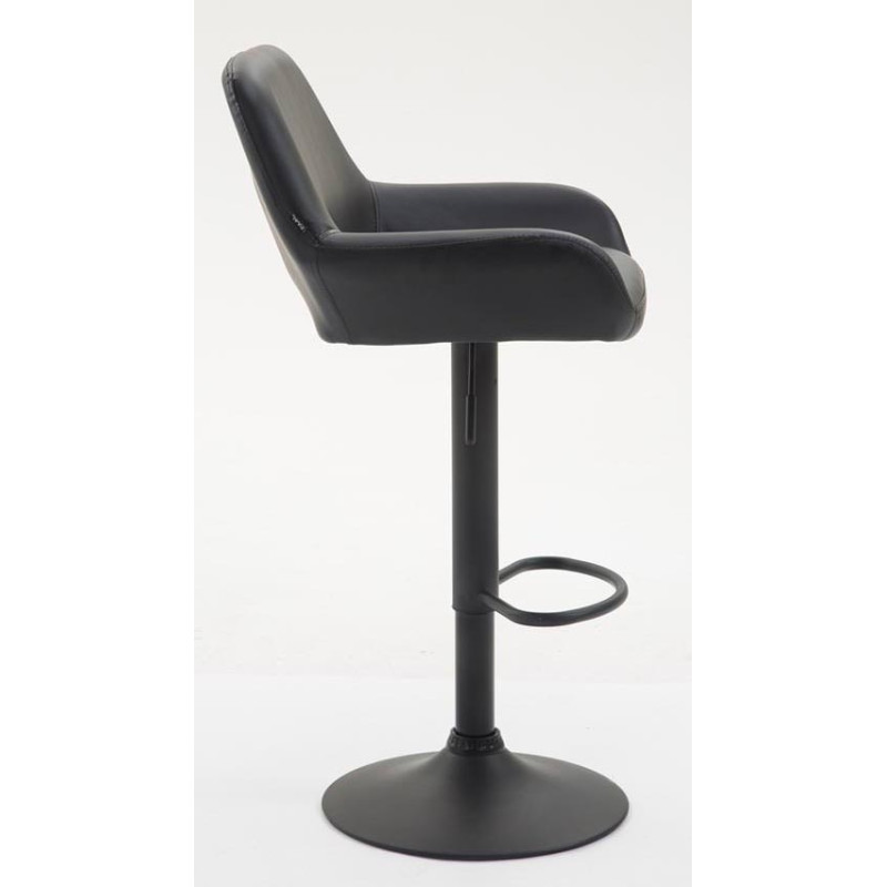Lot de 2 tabourets de bar Braga simili cuir noir