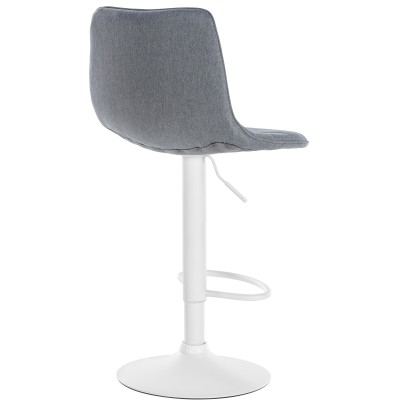 Tabouret de bar Lex tissu blanc