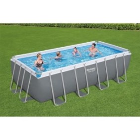 BESTWAY Piscine hors sol Power Steel™ 488 x 244 x 122 cm, filtre a sable, bвche, échelle, diffuseur Chemconnect™