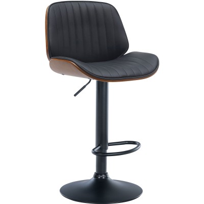 Tabouret de bar Nova simili cuir noir