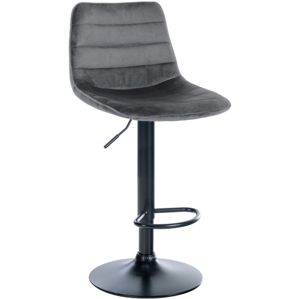 Tabouret de bar Lex velours noir