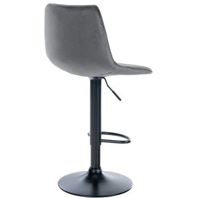 Tabouret de bar Lex velours noir