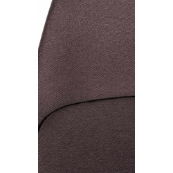 Tabouret de bar Corbin tissu carré noir marron