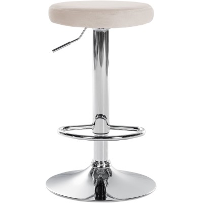 Tabouret de bar Ponte velours chrome