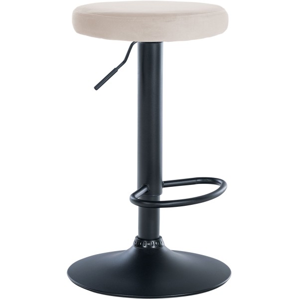 Tabouret de bar Ponte velours noir