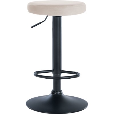 Tabouret de bar Ponte velours noir