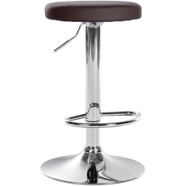 Tabouret de bar Ponte simili cuir chromé