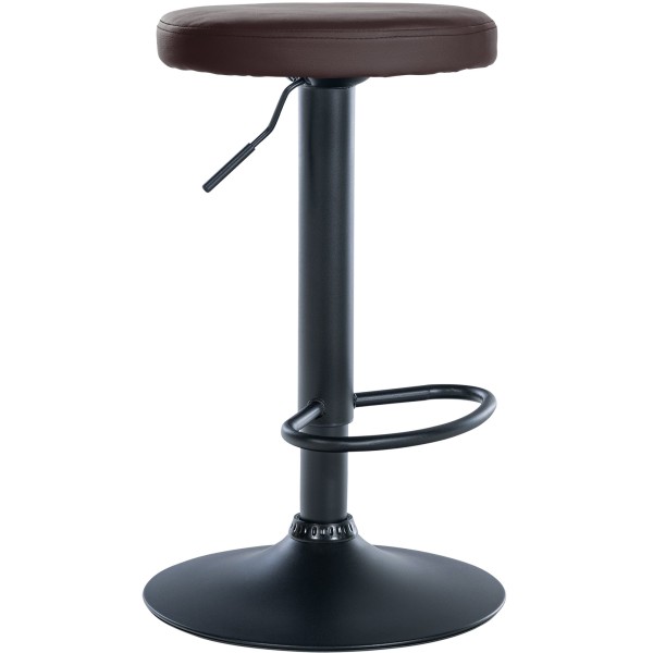 Tabouret de bar Ponte simili cuir noir