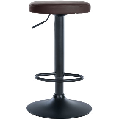 Tabouret de bar Ponte simili cuir noir