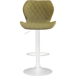 Tabouret de bar en tissu liège blanc