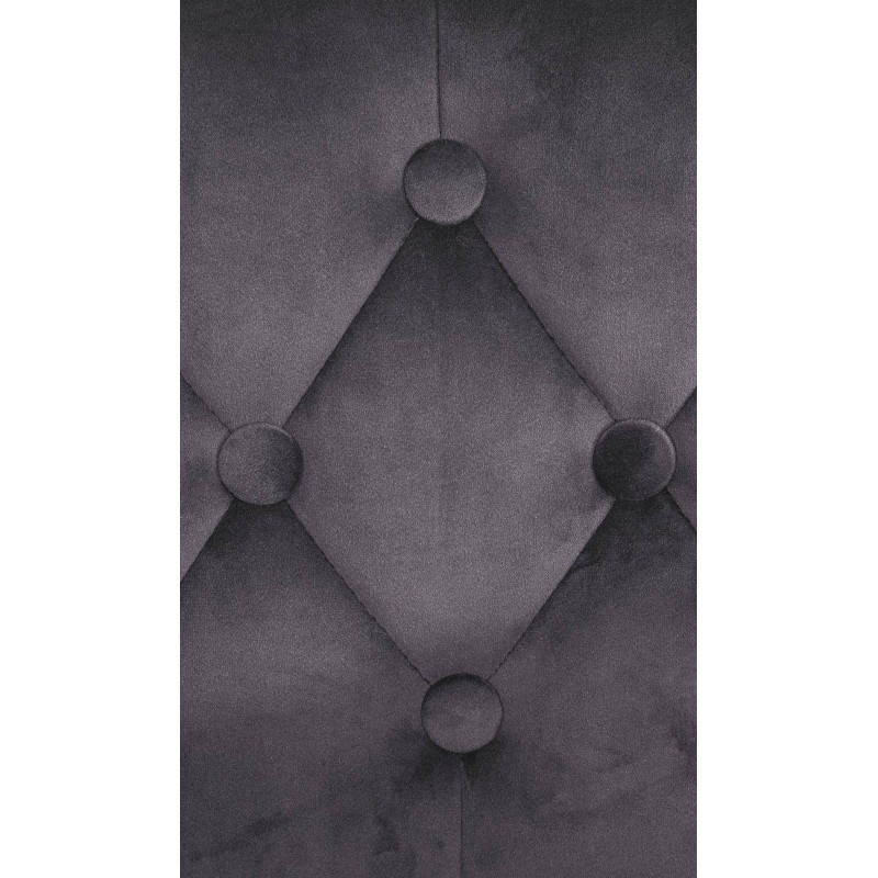 Tabouret de bar Dublin en velours chromé gris foncé